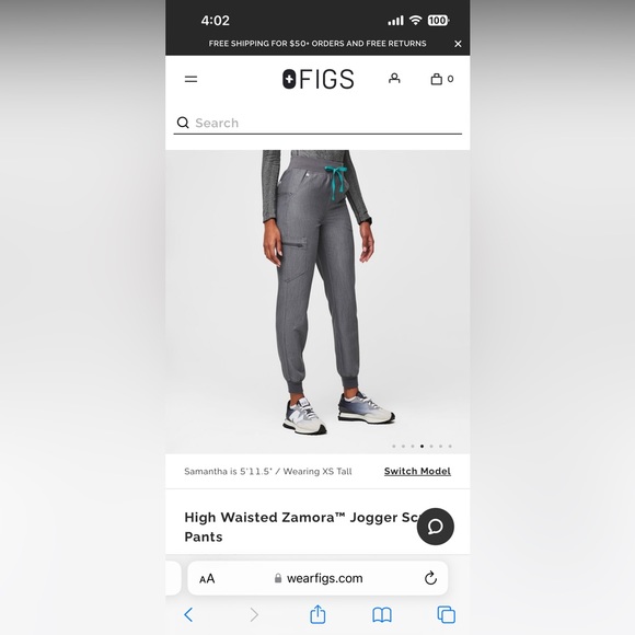 Figs high waisted Zamora pant size XS - Picture 1 of 1